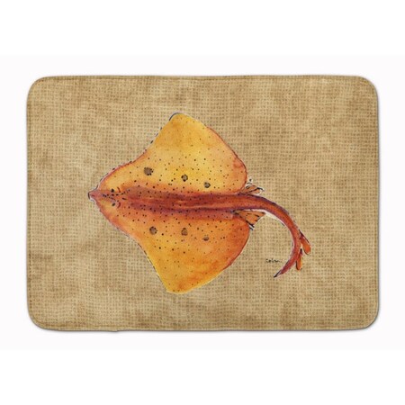 Carolines Treasures Blonde Ray StinGrey Machine Washable Memory Foam Mat 8815RUG